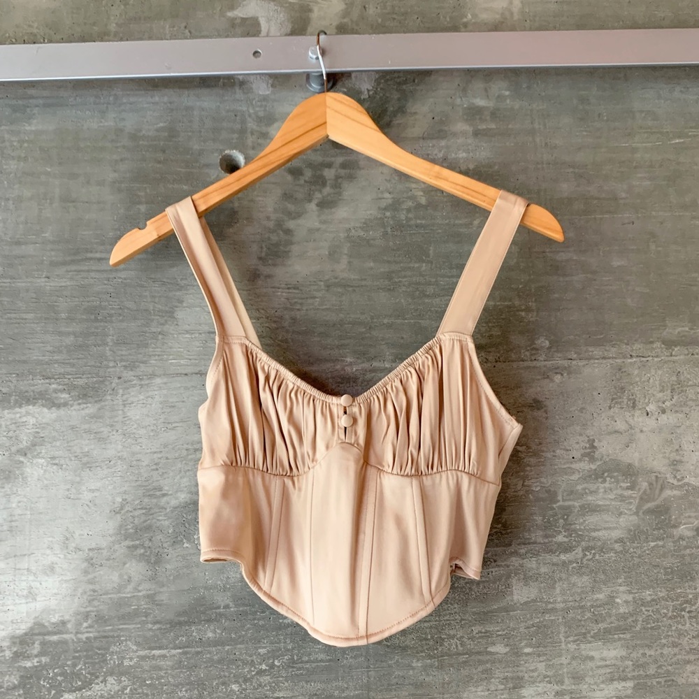 Zara Tan Corset Top